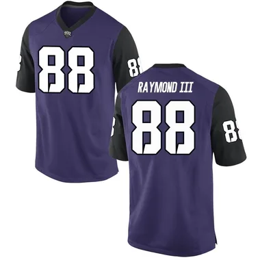Youth Game Curtis Raymond III TCU Horned Frogs Football College Jersey - Purple