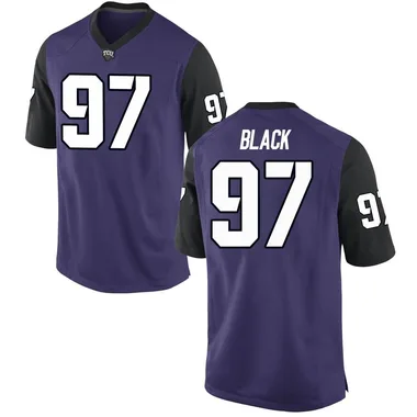 Youth Game Easton Black TCU Horned Frogs Football College Jersey - Purple