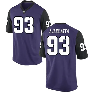 Youth Game Hakeem Ajijolaiya TCU Horned Frogs Football College Jersey - Purple