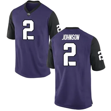Youth Game Jamel Johnson TCU Horned Frogs Football College Jersey - Purple