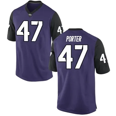 Youth Game Jax Porter TCU Horned Frogs Football College Jersey - Purple
