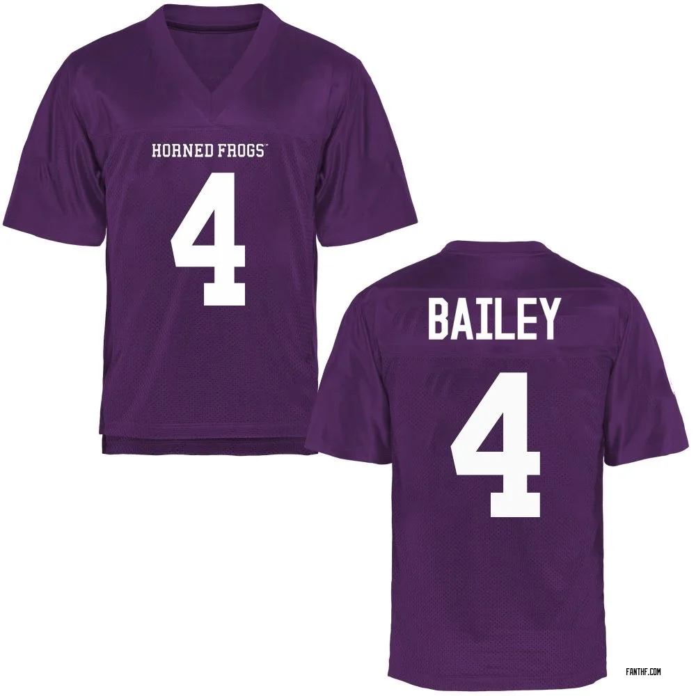 Youth Game Jordyn Bailey TCU Horned Frogs Football College Jersey - Purple