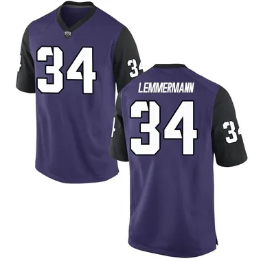 Youth Game Kyle Lemmermann TCU Horned Frogs Football College Jersey - Purple