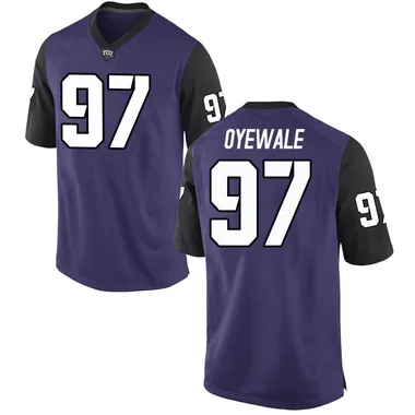 Youth Game Paul Oyewale TCU Horned Frogs Football College Jersey - Purple