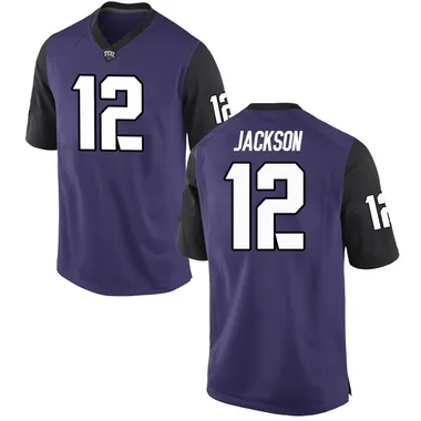 Youth Game Travis Jackson TCU Horned Frogs Football College Jersey - Purple