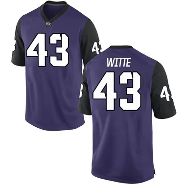 Youth Game Ty Witte TCU Horned Frogs Football College Jersey - Purple