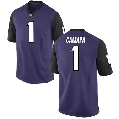 Youth Replica Abe Camara TCU Horned Frogs Football College Jersey - Purple