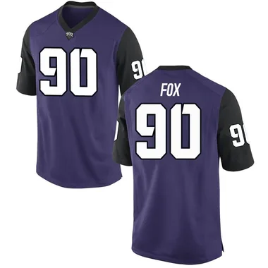 Youth Replica Caleb Fox TCU Horned Frogs Football College Jersey - Purple