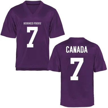 Youth Replica Channing Canada TCU Horned Frogs Football College Jersey - Purple
