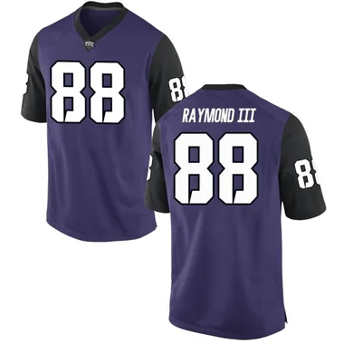 Youth Replica Curtis Raymond III TCU Horned Frogs Football College Jersey - Purple