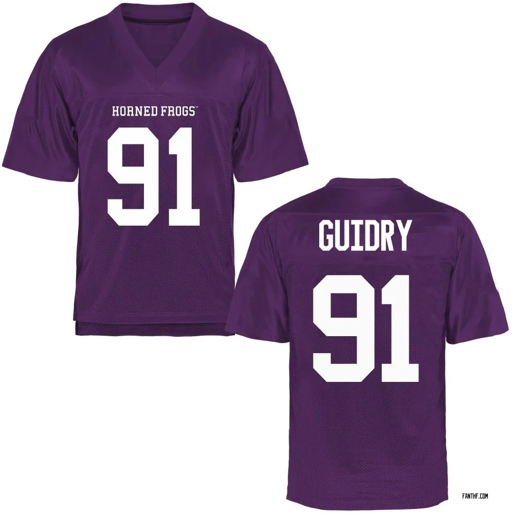 Youth Replica Floyd Guidry TCU Horned Frogs Football College Jersey - Purple