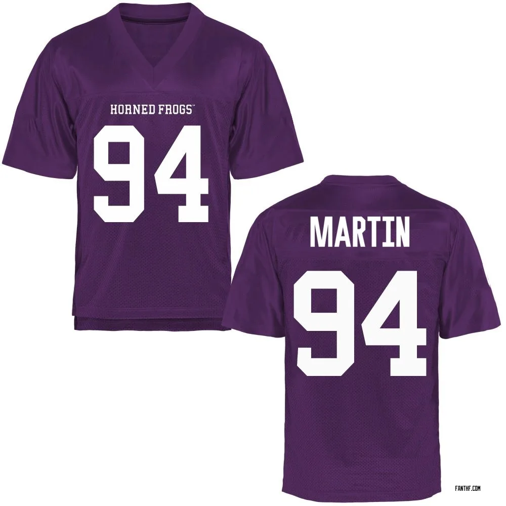 Youth Replica Jared Martin TCU Horned Frogs Football College Jersey - Purple
