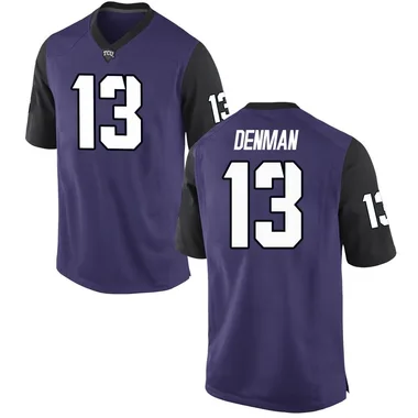 Youth Replica Jon Denman TCU Horned Frogs Football College Jersey - Purple