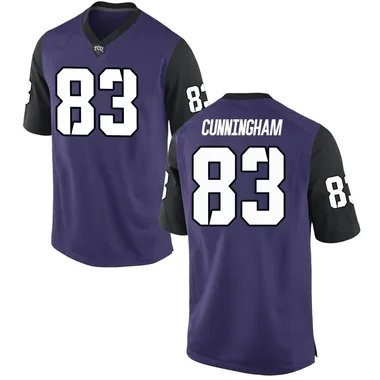 Youth Replica Keagan Cunningham TCU Horned Frogs Football College Jersey - Purple