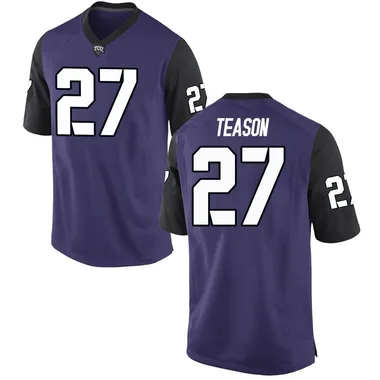 Youth Replica Michael Teason TCU Horned Frogs Football College Jersey - Purple
