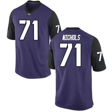 Youth Replica Mike Nichols TCU Horned Frogs Football College Jersey - Purple